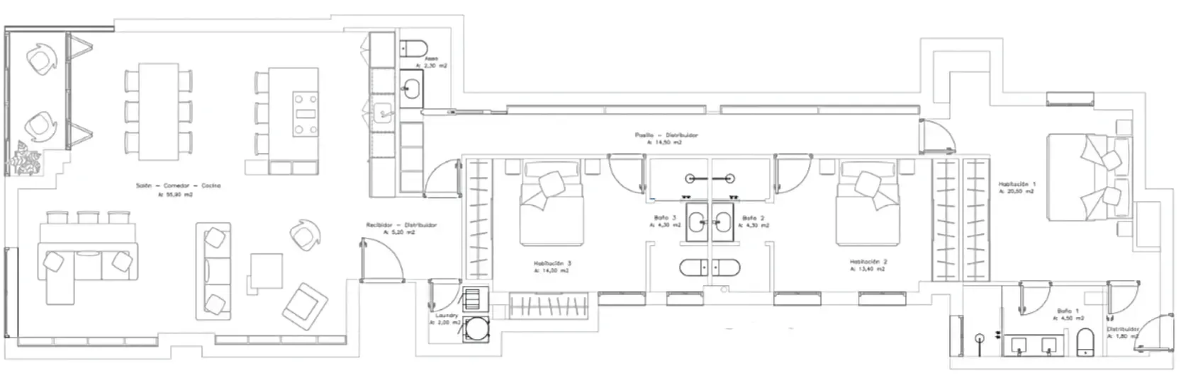 Estupendo piso totalmente reformado en el Barrio de Salamanca