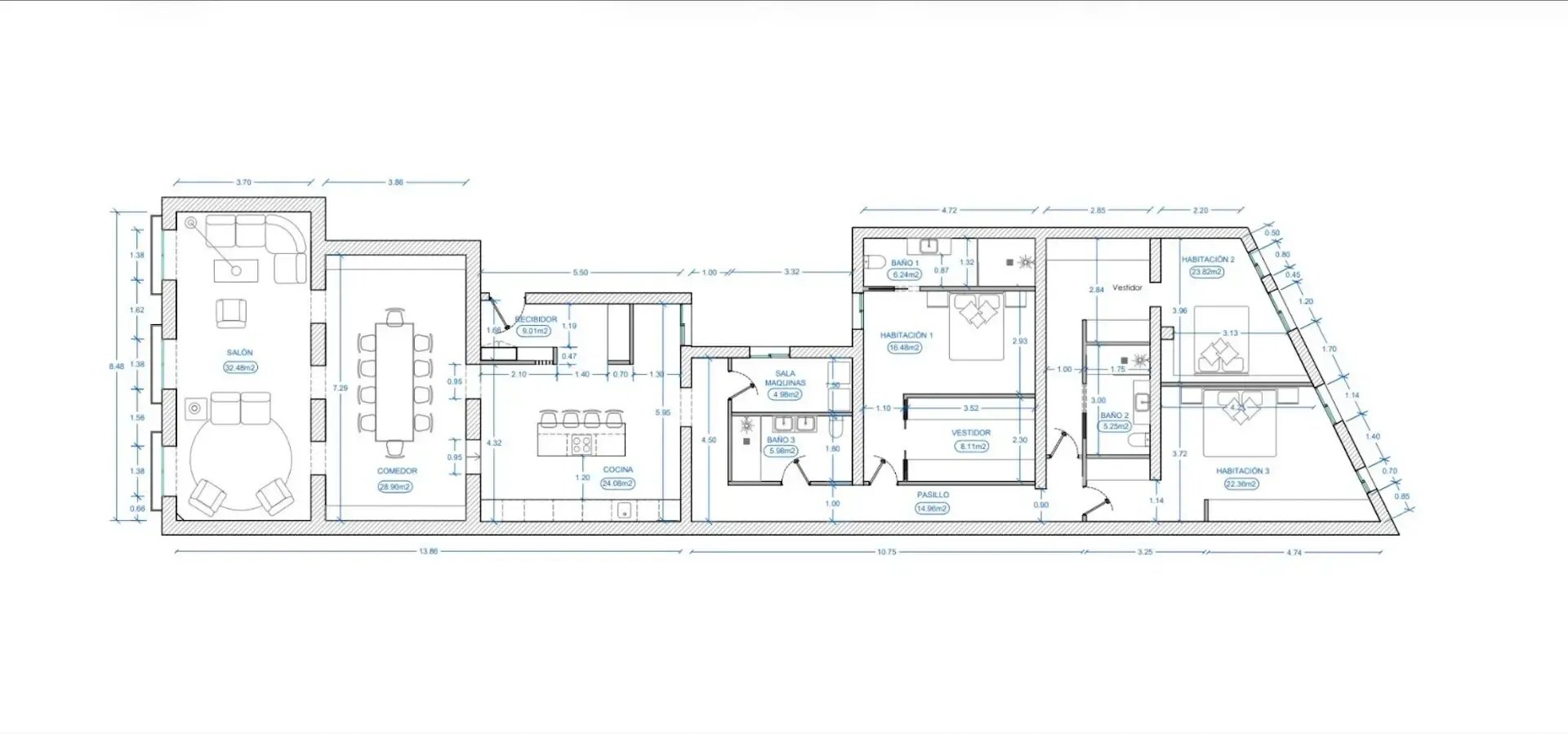 Elegante vivienda reformada en finca señorial en el corazón del Madrid histórico