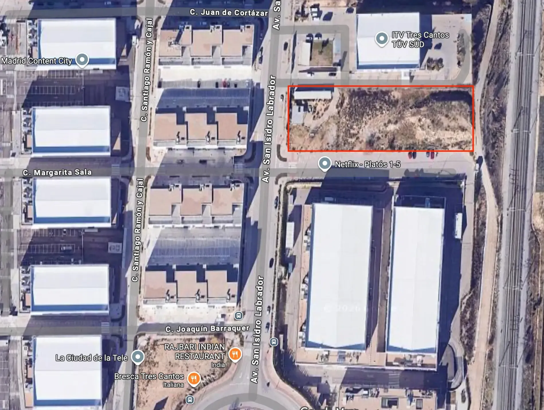 Parcela industrial con alta edificabilidad en zona empresarial en expansión en Tres Cantos