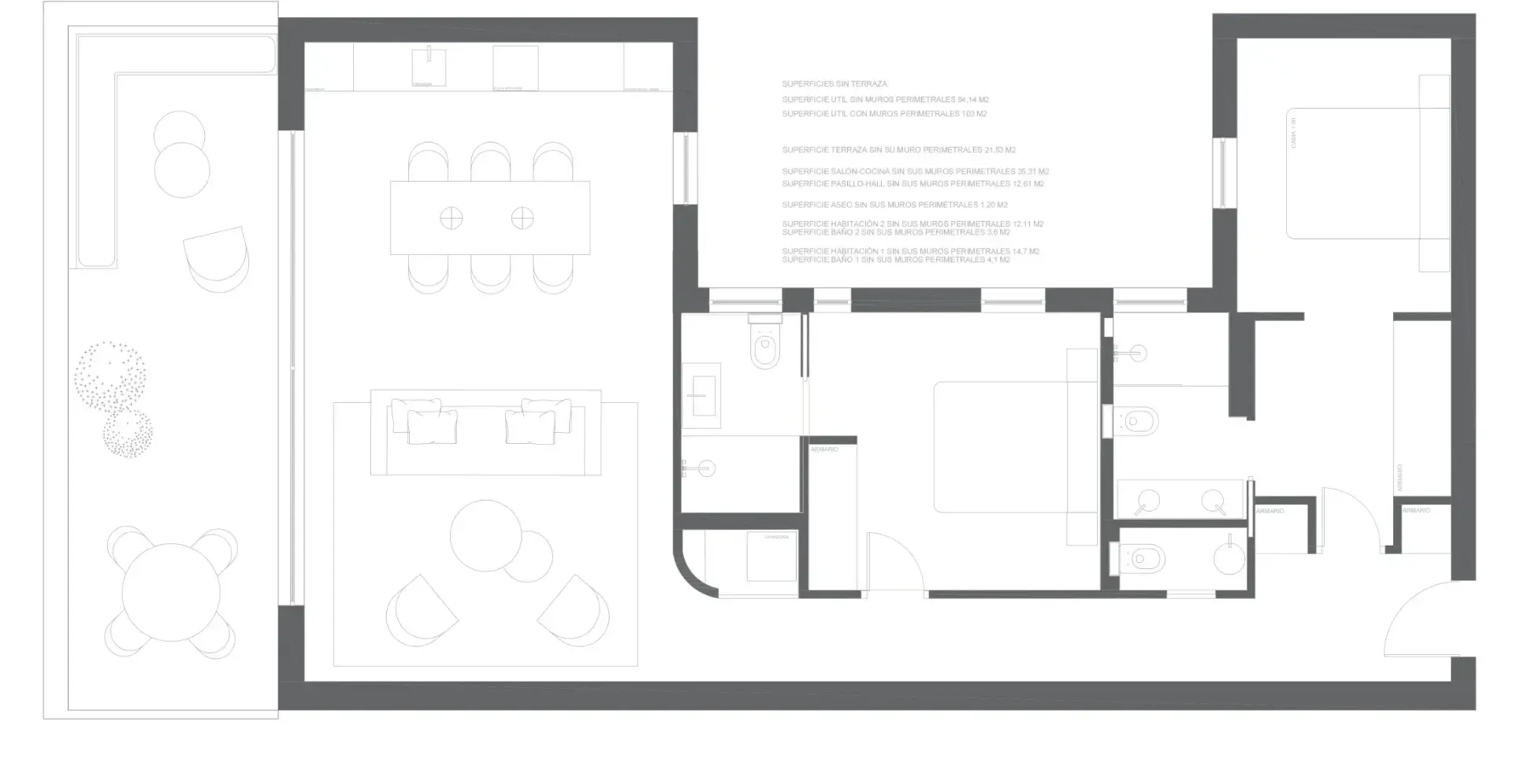 Atico reformado en la zona de Ibiza