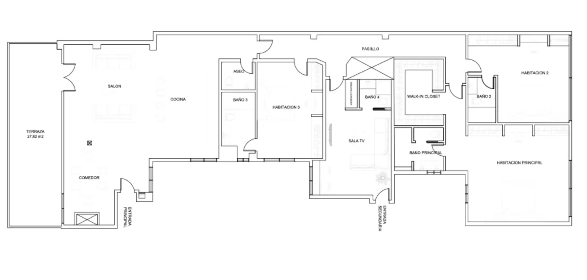 Un piso reformado y con terraza en Gaztambide